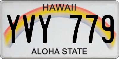 HI license plate YVY779
