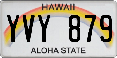 HI license plate YVY879