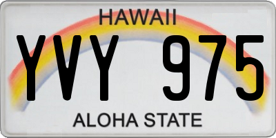 HI license plate YVY975