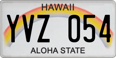 HI license plate YVZ054