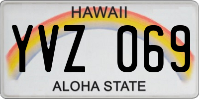 HI license plate YVZ069