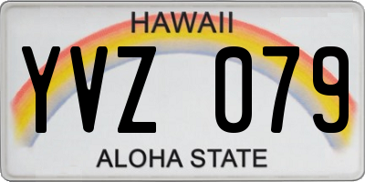 HI license plate YVZ079
