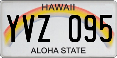HI license plate YVZ095