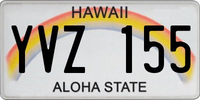 HI license plate YVZ155