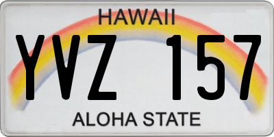 HI license plate YVZ157