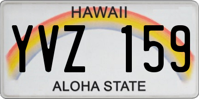 HI license plate YVZ159
