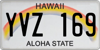 HI license plate YVZ169