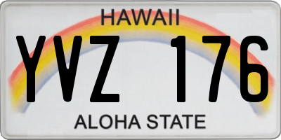 HI license plate YVZ176