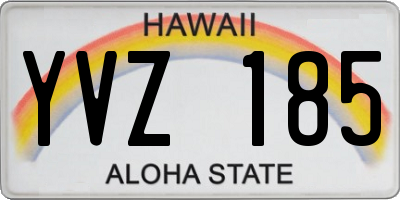 HI license plate YVZ185