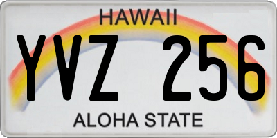 HI license plate YVZ256