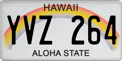 HI license plate YVZ264