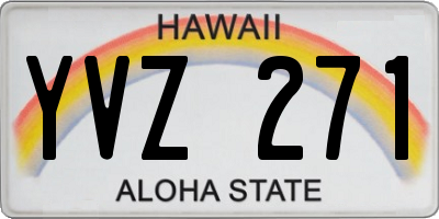 HI license plate YVZ271