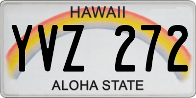 HI license plate YVZ272