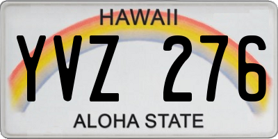 HI license plate YVZ276