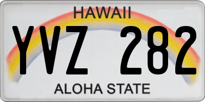 HI license plate YVZ282