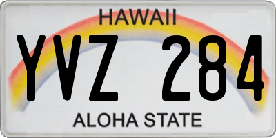 HI license plate YVZ284