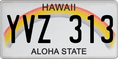 HI license plate YVZ313