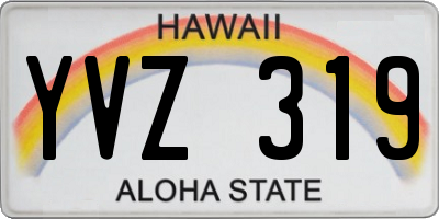 HI license plate YVZ319