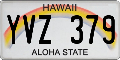 HI license plate YVZ379