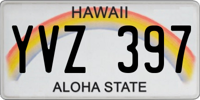 HI license plate YVZ397