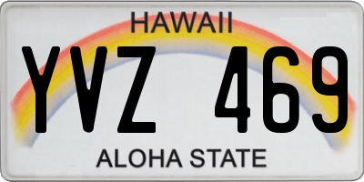 HI license plate YVZ469