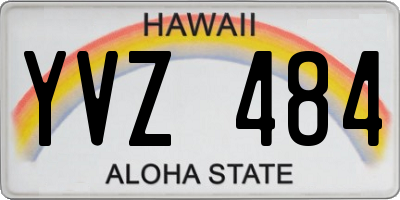 HI license plate YVZ484