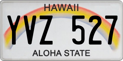 HI license plate YVZ527