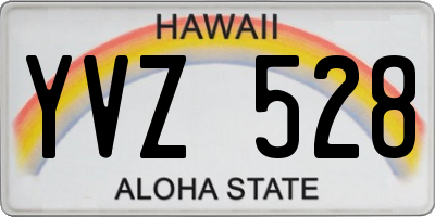 HI license plate YVZ528