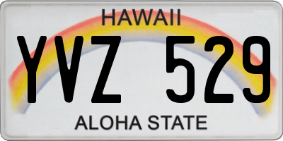 HI license plate YVZ529
