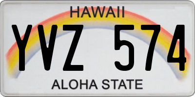HI license plate YVZ574