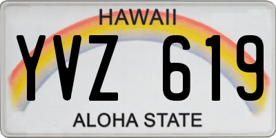 HI license plate YVZ619