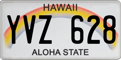 HI license plate YVZ628