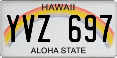 HI license plate YVZ697