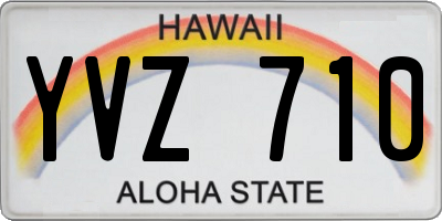HI license plate YVZ710