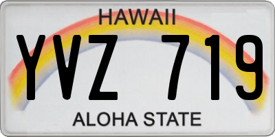 HI license plate YVZ719