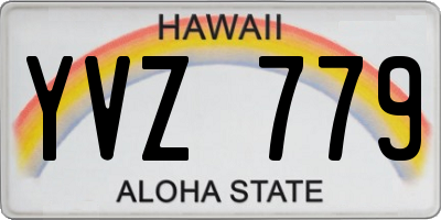 HI license plate YVZ779
