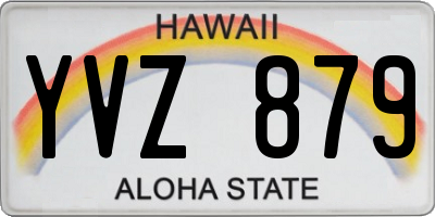 HI license plate YVZ879