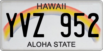 HI license plate YVZ952