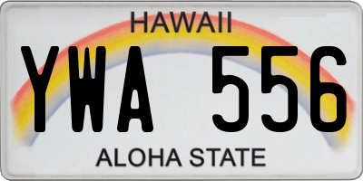 HI license plate YWA556