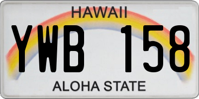 HI license plate YWB158