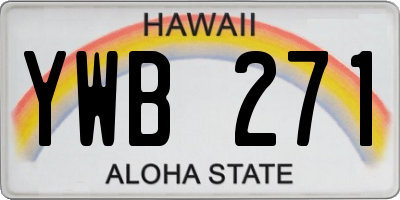 HI license plate YWB271