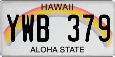 HI license plate YWB379