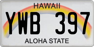 HI license plate YWB397