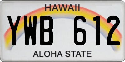 HI license plate YWB612