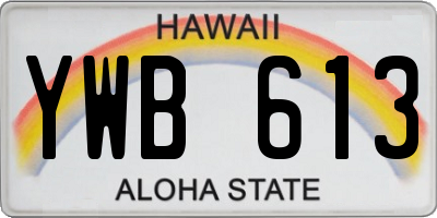 HI license plate YWB613