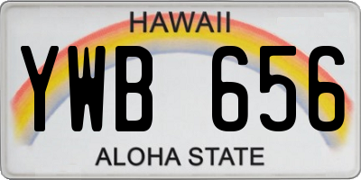 HI license plate YWB656
