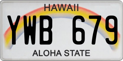 HI license plate YWB679