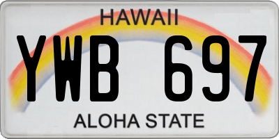 HI license plate YWB697