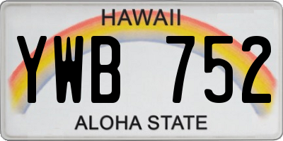 HI license plate YWB752