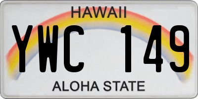HI license plate YWC149